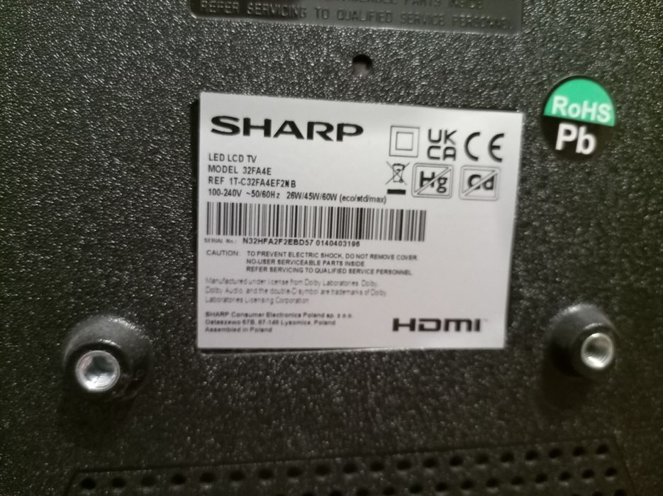 Sharp 32 LED LCD TV