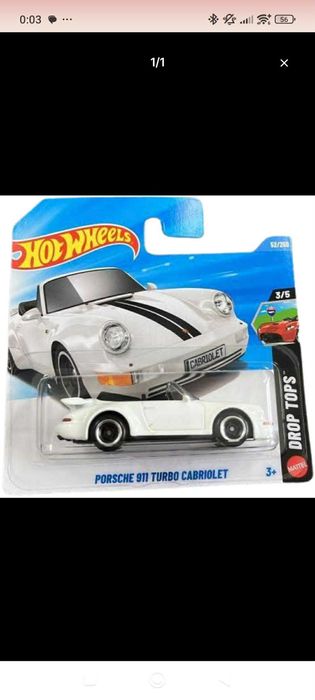 Porsche 911 Turbo Cabriolet z Hot Wheels