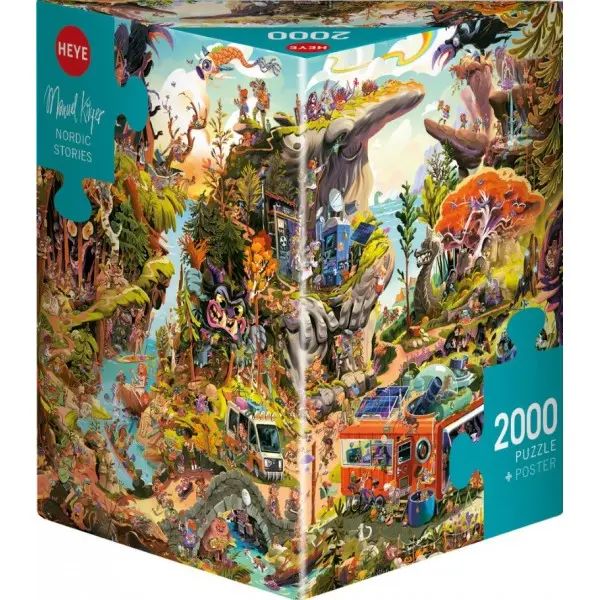 Puzzle 2000 elementów. Norweskie legendy + plakat. Heye