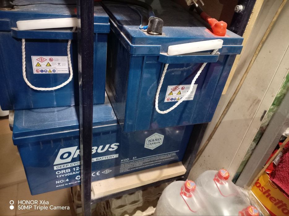 Аккумулятор гелевый ORBUS 12V 200Ah Deep Cycle