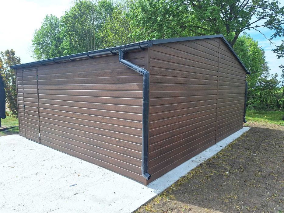Garaż blaszany 6x5 m PREMIUM garaże blaszane 6x5 6x5,8 6x6 7x6 8x6 9x6 PRODUCENT