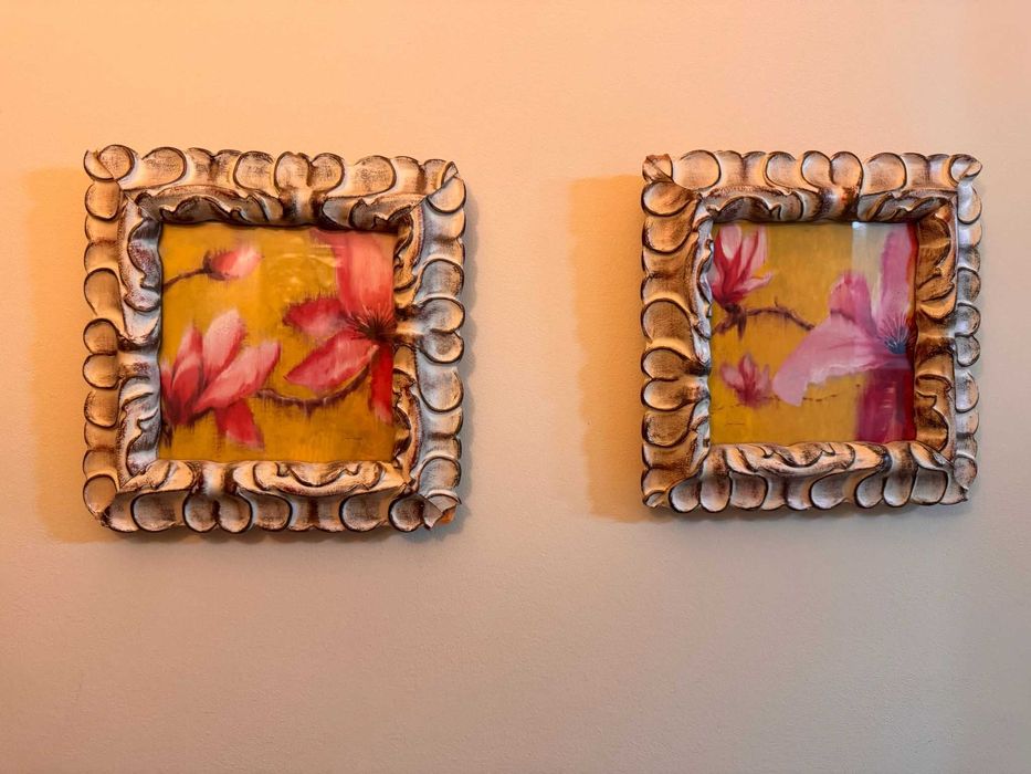 Quadro com flores - 26cm x 26cm