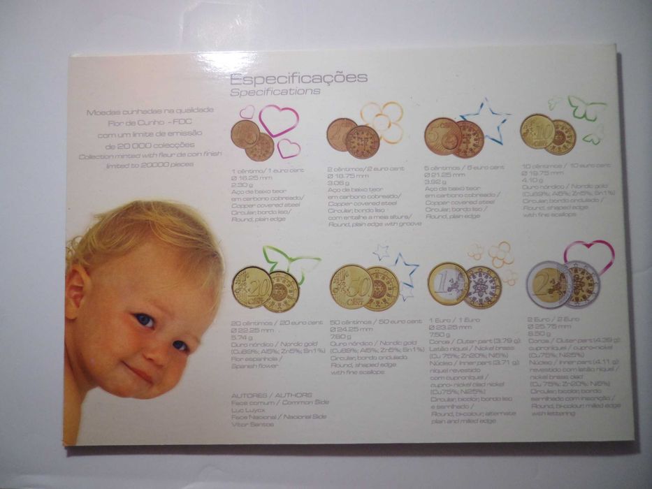 Carteira moedas 2003 , Série Bebe  FDC