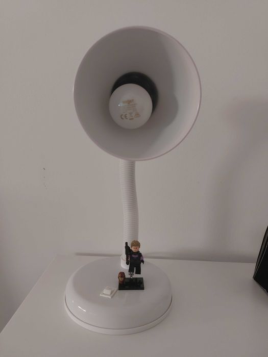 Candeeiro de secretária branco como novo