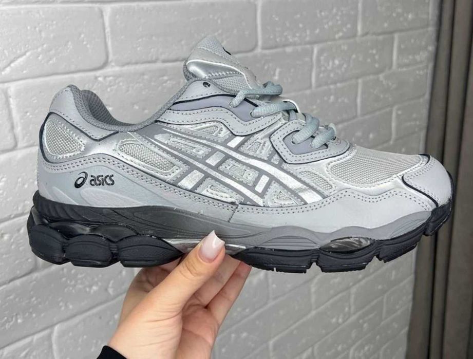 Унисекс замшевые кроссовки Asics Gel NYC Graphite Grey Black асикс