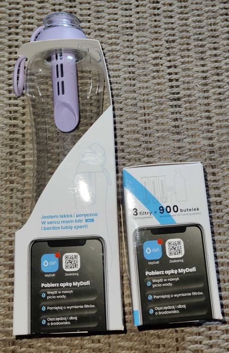 Butelka Dafi z filtrami komplet 5 szt filtrów nowe