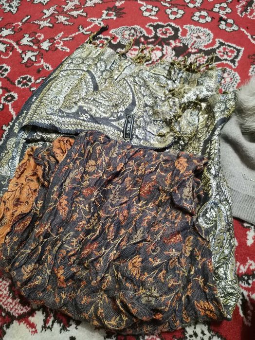 Набор берет и платок шифоновый шарф  шапка хомут кепка шерсть