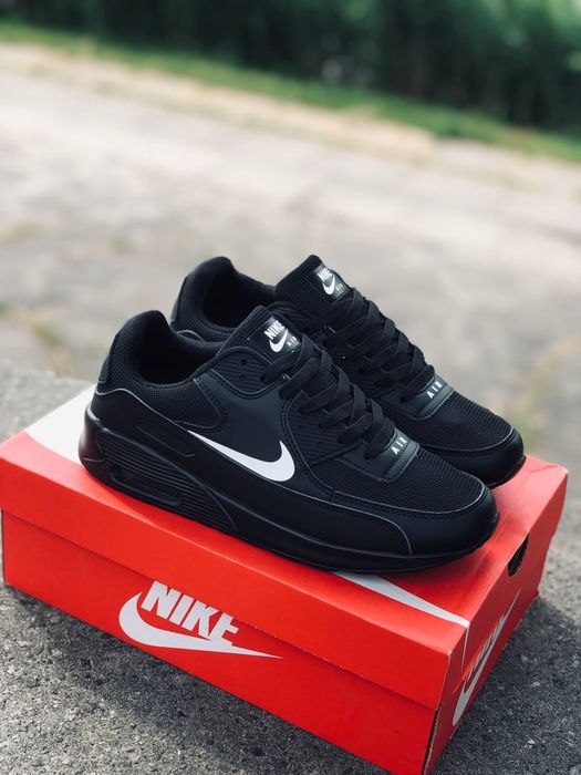 Мужские кроссовки Nike Air Max 90 Черные летние кросовки Найк