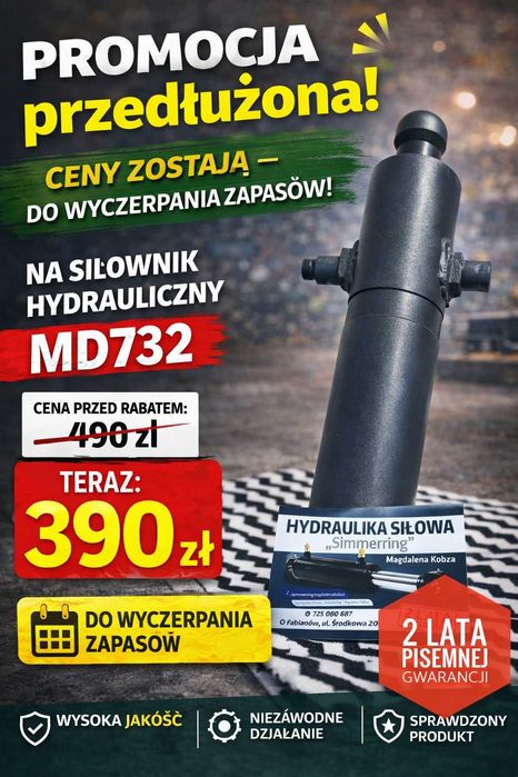 Siłownik MD 732 WYSYŁKA!!! 2 LATA Gwarancji ! DOSTĘPNE!!!