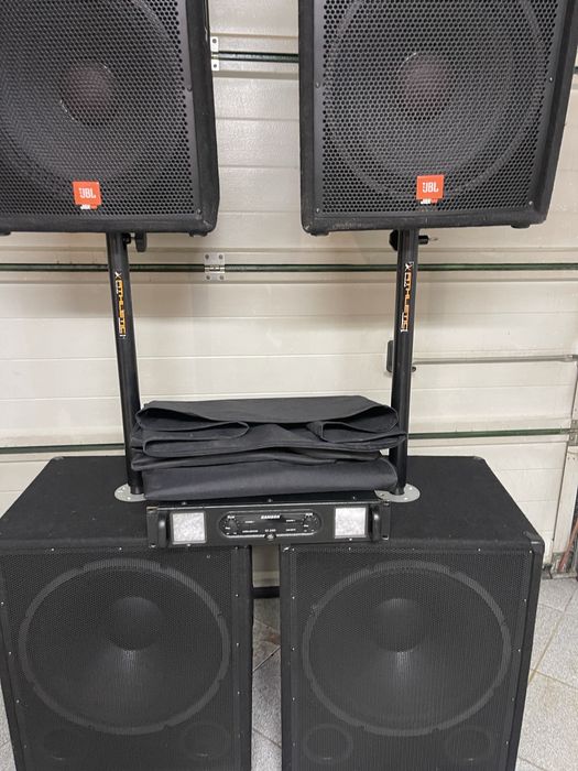 Nagłosnienie dla dj JBL JRX + Omnitronic Bx