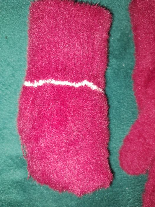 Rękawiczki zimowe, damskie, bordowe, ciepłe