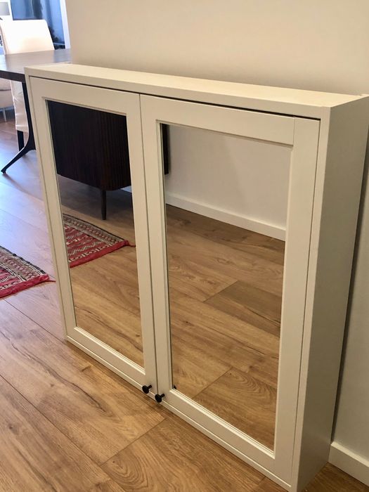 TÄNNFORSEN
Armário Ikea espelhado c/portas, branco, 100x15x95 Novo