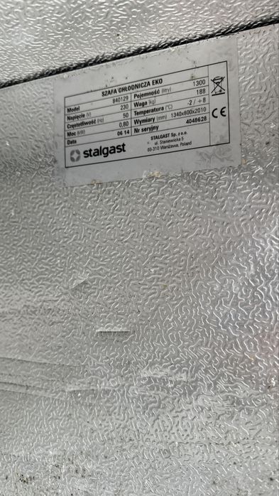 Szafa chłodnicza stalgast gastronomiczna