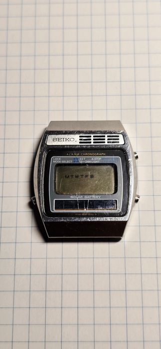 Часы на солнечной батарее Seiko Japan Годинник сейко вінтаж ретро