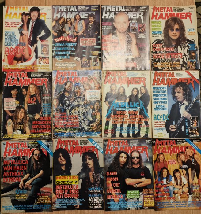 Metal hammer cały rok prenumerata 1991