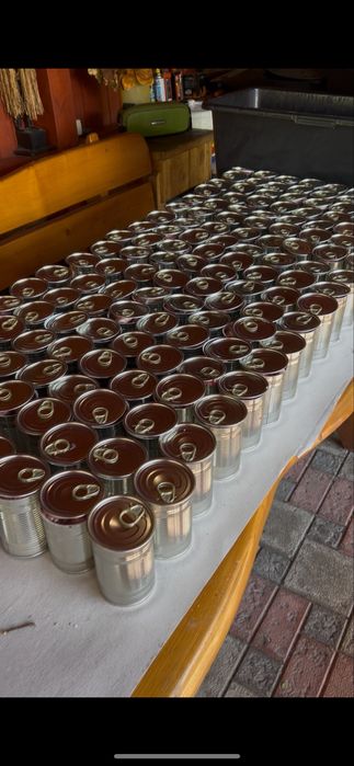 Продам нові металеві банки під консервацію тушонки 850 мл.