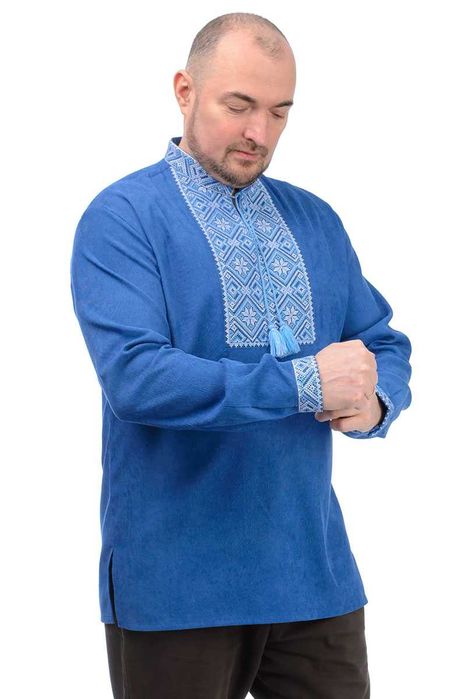 Чоловіча вишиванка із мікро-вельвету