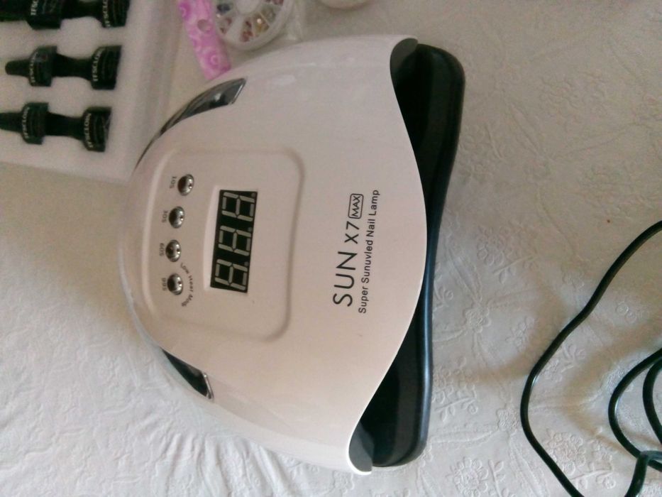 KIT conjunto pra fazer verniz gel +maquina REMOVER verniz a vapor novo