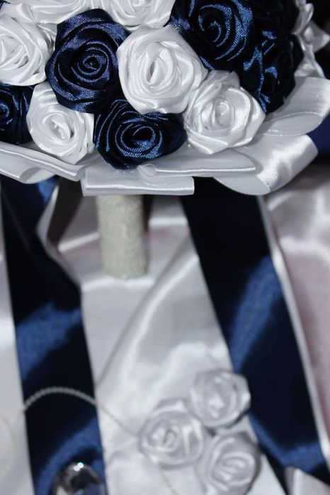 Buquê de noiva  Azul e Branco