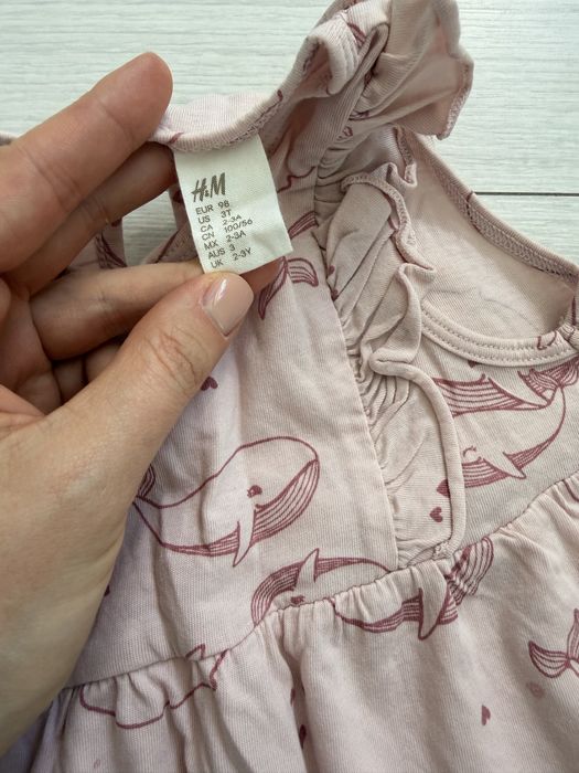Літній сарафан сукня H&M (2-3 роки) рожевий