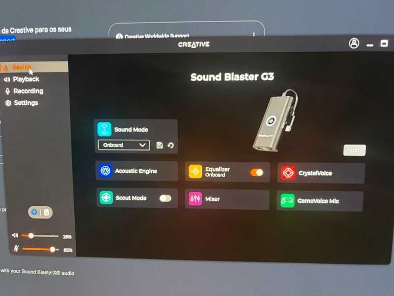 Placa de Som Creative Sound Blaster G3
