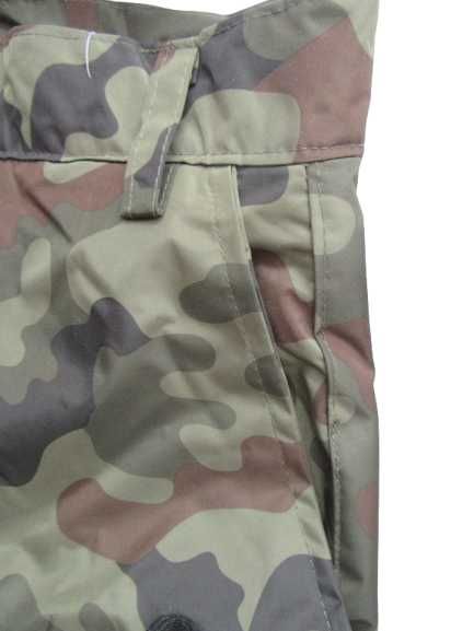 Zimowe ocieplane spodnie wojskowe moro na polarze 84 cm w pasie