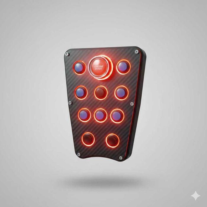 Button Box Simracing – Carbon & LED