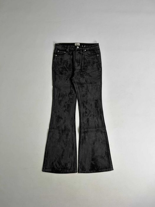 Джинси чорні штани штаны черные flared клеш джинсы кльош jeans spots