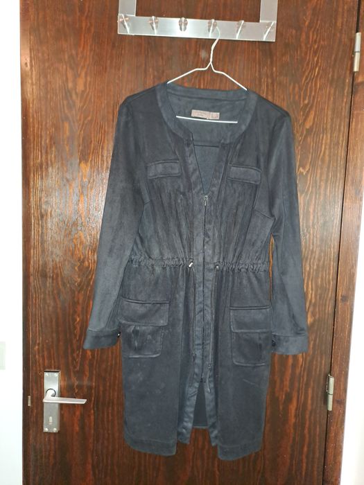 Vestido efeito camurça Cortefiel