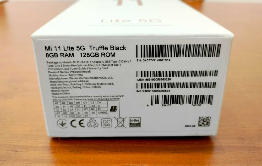 Smartphone Xiaomi Mi 11 Lite 5G 128GB / 8GB