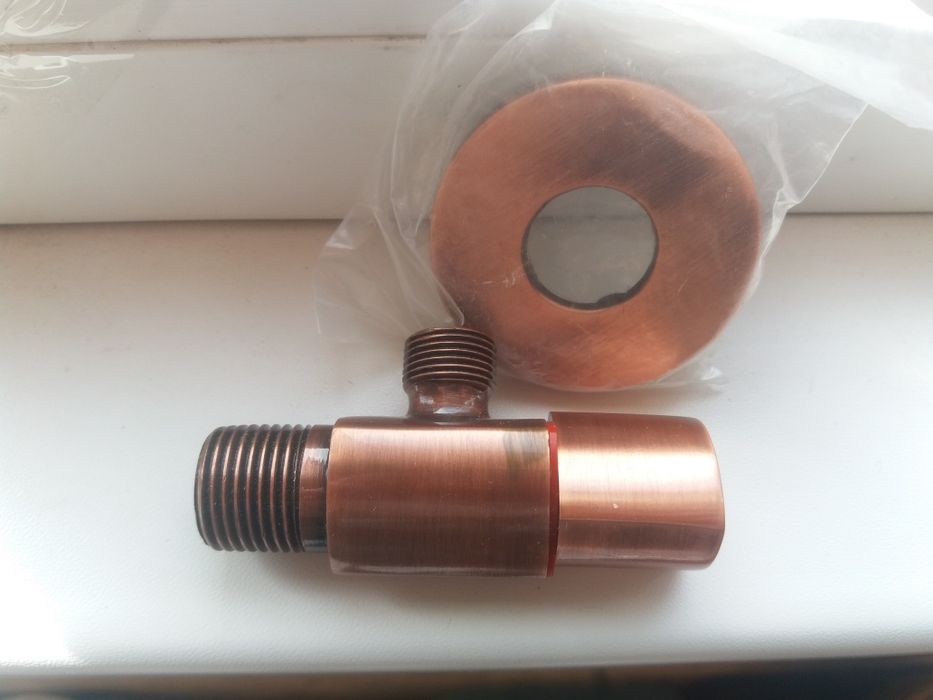 Кран санитарный DN15 1/2 GZ x 3/8 GZ Schlosser Антич. медь