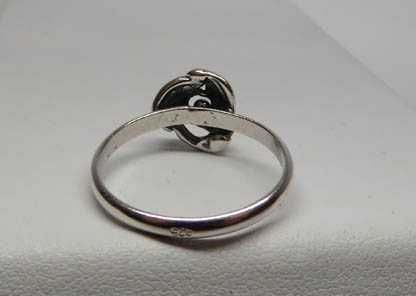 Srebrny pierścionek pleciona ozdoba R16