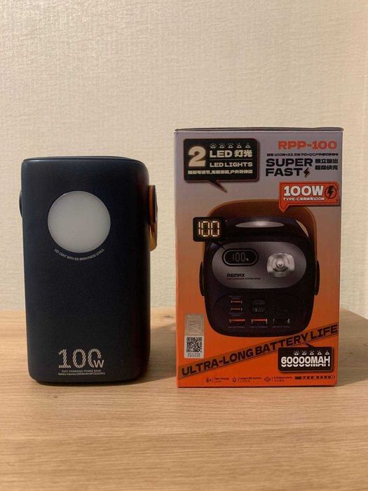 Повербанк 60000 mAh 100 Вт для ноутбука планшета швидка заряда 100 ват