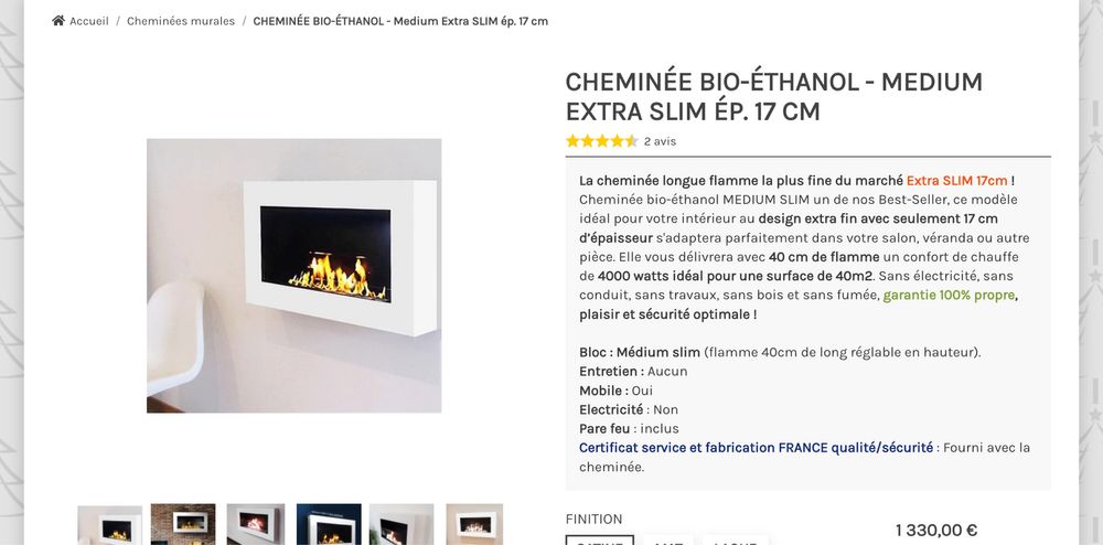 Lareira Etanol da Direct Cheminée