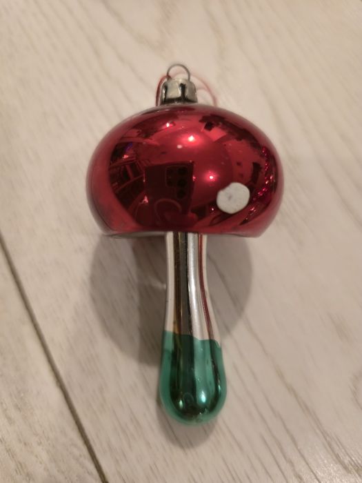Bombki grzybki PRL 7 sztuk