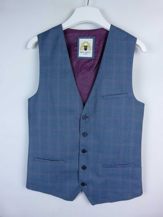 Marc Darcy elegancka kamizelka krata 36R / S