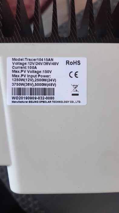Controlador carga Epever tracer 100A