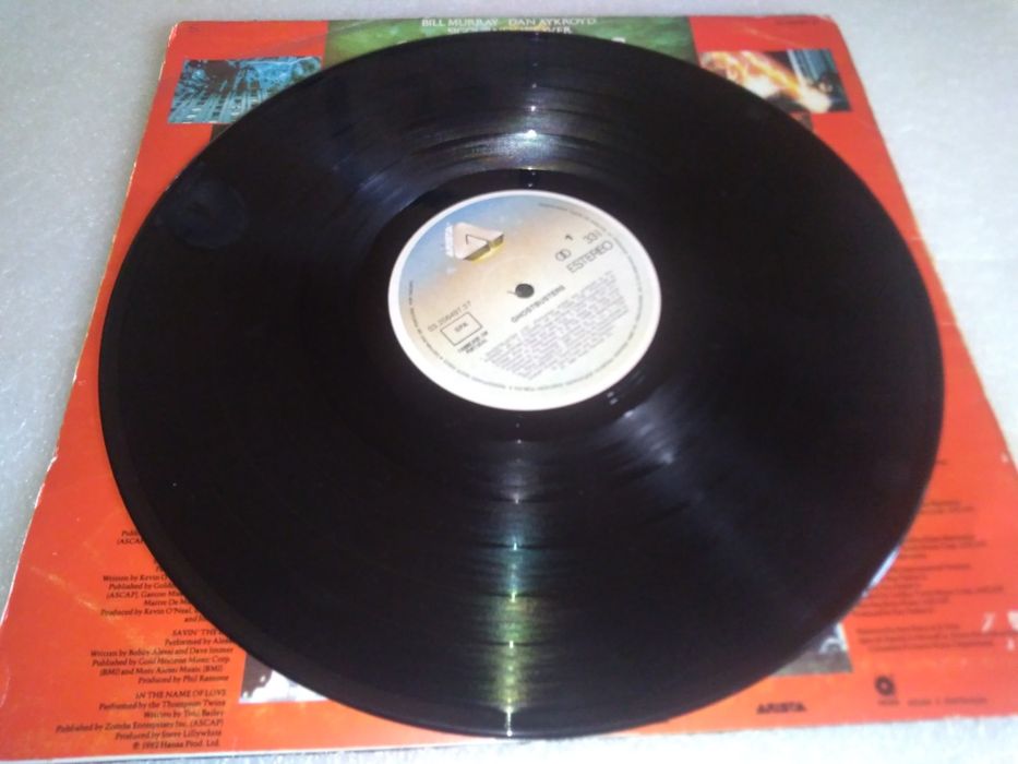 Antigo álbum vinil Ghostbusters original banda sonora do filme 1984