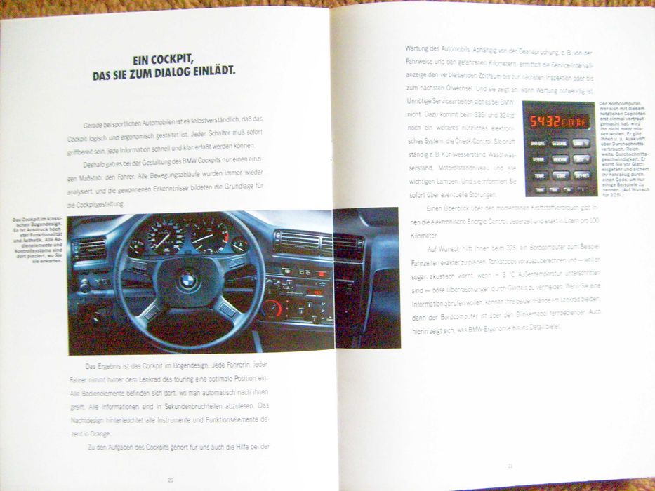 BMW 3 E30 Touring '91 / 318i 325i 324td / prospekt 38 str., stan BDB