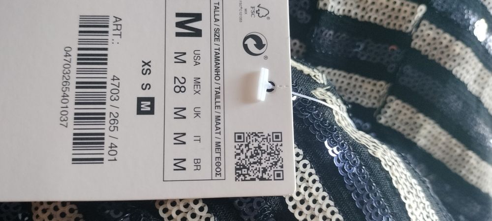 Vestido de lantejoulas Zara