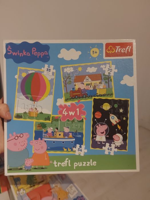 Puzzle dla dzieci świnka peppa peppa pig 4w1
