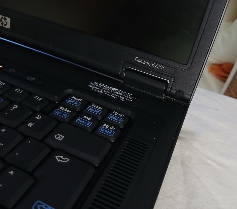 Portatil HP Compaq 6720t só Acende a Bord sem Disco e Carregador