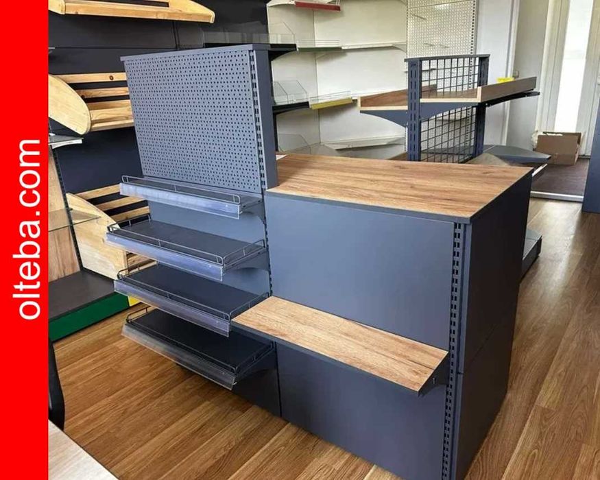 Стелажі в магазин. Торгові гачки. Каси прилавки. Торгове обладнання