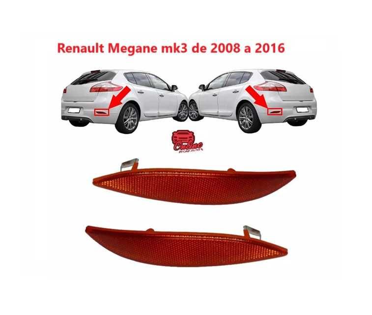 Kit 2 Farolim Refletor traseiro renault Megane Mk3 de 2008 a 2016 Novo