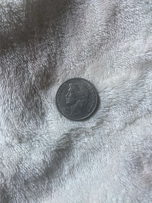 moeda portuguesa de 25 escudos de 1981