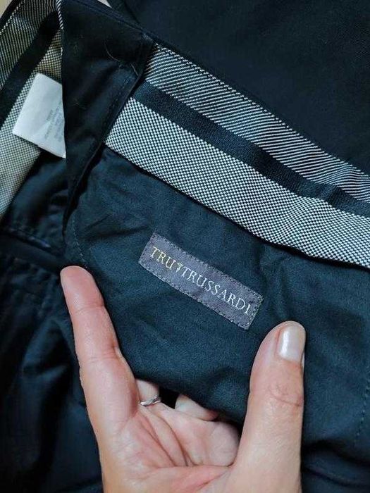 чёрные брюки стрейч Trussardi / 50-52рр (см. замеры)