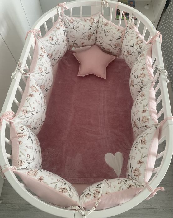 Овальне ліжечко royal sleep 9 в 1  білий колір