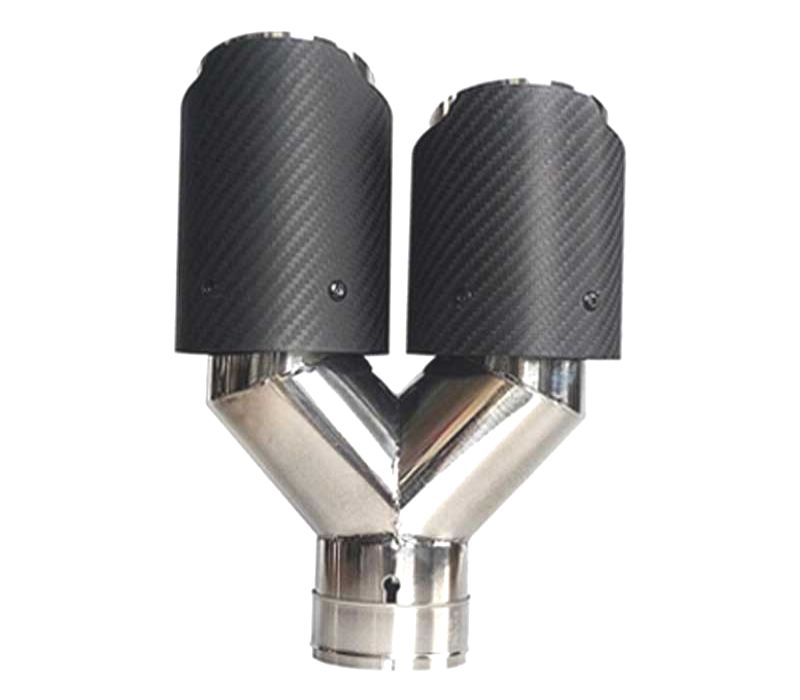 PONTEIRA DE ESCAPE CARBONO DUPLA ESQUERDA LOOK AKRAPOVIC