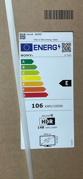TV Sony Bravia LED 75 4K HDR 2026