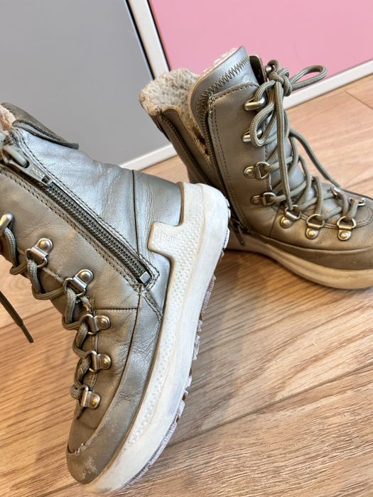 Сапоги ботинки 27 р  29 р Ecco черевики чоботи кожаные нубук зимние